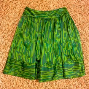 Forever 21 Green Satin Skirt
